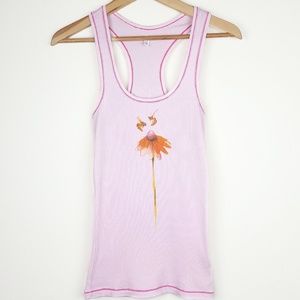 Free People Bees Graphic | Pink Ribbed Racerback